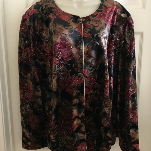 R&K Evening Jackets & Blazers - Velvet-Like Evening Jacket, Size 22W